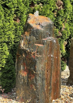 VERKAUFT! Quellstein Monolith Schiefer 140cm Gartenbrunnen Springbrunnen Komplettset