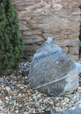 VERKAUFT! Quellstein Granit 55cm Naturstein Gartenbrunnen Springbrunnen Komplettset