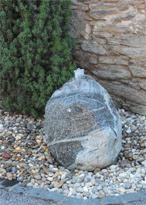 VERKAUFT! Quellstein Granit 55cm Naturstein Gartenbrunnen Springbrunnen Komplettset