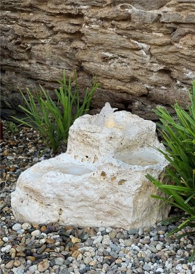 VERKAUFT! Quellstein Bachlauf Onyx Marmor L75cm Naturstein Gartenbrunnen Springbrunnen Set