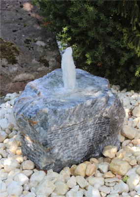 VERKAUFT! Quellstein Onyx Marmor mit Quellschale 40cm Naturstein Gartenbrunnen Springbrunnen Komplettset