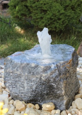 VERKAUFT! Quellstein Onyx Marmor mit Quellschale 40cm Naturstein Gartenbrunnen Springbrunnen Komplettset