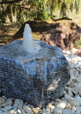 VERKAUFT! Quellstein Onyx Marmor mit Quellschale 40cm Naturstein Gartenbrunnen Springbrunnen Komplettset