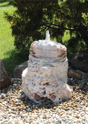 Quellstein Monolith Onyx Marmor 70cm Gartenbrunnen Springbrunnen Komplettset