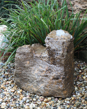VERKAUFT! Quellstein Muschelkalk 50cm Naturstein Gartenbrunnen Springbrunnen Komplettset