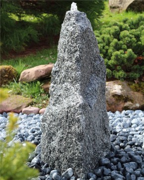 Quellstein Granit 109cm Naturstein Brunnen Komplettset Gartenbrunnen Springbrunnen