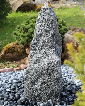 Quellstein Granit 109cm Naturstein Brunnen Komplettset Gartenbrunnen Springbrunnen