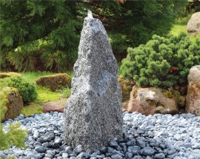 Quellstein Granit 109cm Naturstein Brunnen Komplettset Gartenbrunnen Springbrunnen