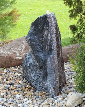 VERKAUFT! Quellstein Granit 95cm Naturstein Brunnen Komplettset Gartenbrunnen Springbrunnen