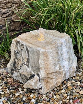 Quellstein Brunnen Onyx Marmor 40cm Gartenbrunnen Springbrunnen Komplettset