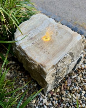 Quellstein Brunnen Onyx Marmor 40cm Gartenbrunnen Springbrunnen Komplettset