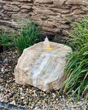 Quellstein Brunnen Onyx Marmor 40cm Gartenbrunnen Springbrunnen Komplettset