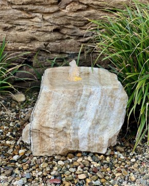 Quellstein Brunnen Onyx Marmor 40cm Gartenbrunnen Springbrunnen Komplettset