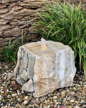 Quellstein Brunnen Onyx Marmor 40cm Gartenbrunnen Springbrunnen Komplettset