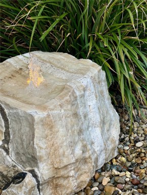 Quellstein Brunnen Onyx Marmor 40cm Gartenbrunnen Springbrunnen Komplettset