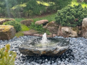 VERKAUFT! Quellstein Marmor L86cm mit Quellschale und Fontäne Springbrunnen Komplettset