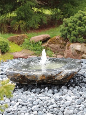 VERKAUFT! Quellstein Marmor L86cm mit Quellschale und Fontäne Springbrunnen Komplettset