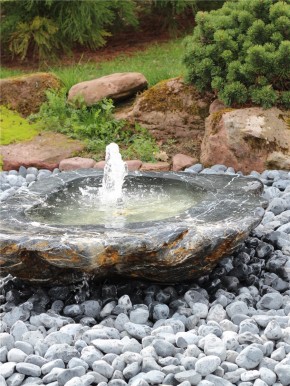 VERKAUFT! Quellstein Marmor L86cm mit Quellschale und Fontäne Springbrunnen Komplettset