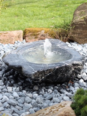 VERKAUFT! Quellstein Marmor L86cm mit Quellschale und Fontäne Springbrunnen Komplettset