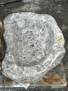 Quellstein Marmor L75cm mit Quellschale und Fontäne Gartenbrunnen Springbrunnen