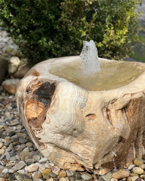 VERKAUFT! Quellstein Onyx Marmor L70cm mit Quellschale und Fontäne Gartenbrunnen Springbrunnen Set