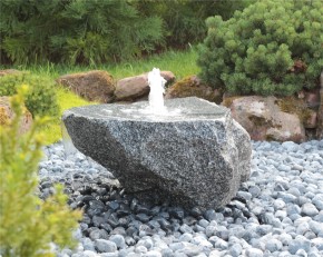VERKAUFT! Quellstein Granit L85cm Naturstein Brunnen Komplettset Gartenbrunnen Springbrunnen