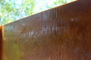 Wasserspiel SET Cortenstahl Wasserwand L250cm Gartenbrunnen Edelrost Design