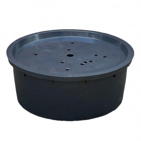 PE Becken mit GFK Deckel Ø88x35 | Pumpe Oase Aquarius Universal Eco 4000