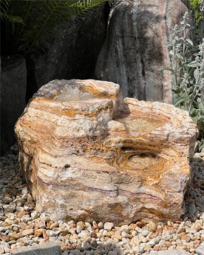 Quellstein Bachlauf Marmor Angel Sparks L80cm mit Quellschalen Gartenbrunnen Springbrunnen