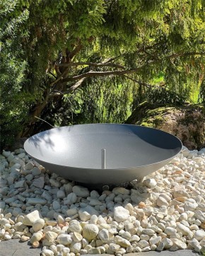 Wasserschale 80 mit Fontäne anthrazit grau Gartenbrunnen Springbrunnen Set