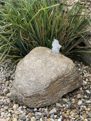 Quellstein Muschelkalk L70cm Naturstein Gartenbrunnen Springbrunnen Komplettset
