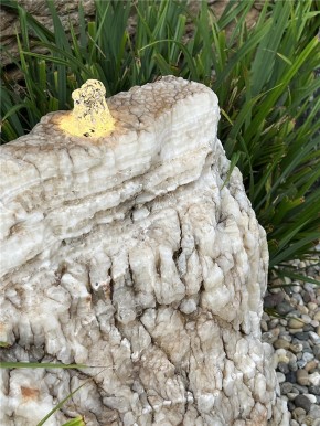 Quellstein Onyx Marmor 75cm Naturstein Gartenbrunnen Springbrunnen Set