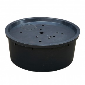 Cortenstahl Wasserschale 80 mit Sprudelquelle Edelrost Gartenbrunnen Komplettset