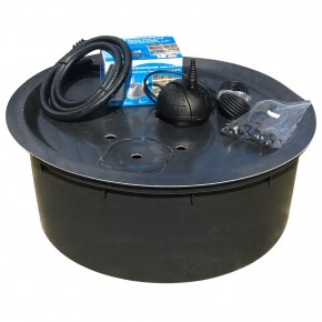 Cortenstahl Wasserschale 80 mit Sprudelquelle Edelrost Gartenbrunnen Komplettset