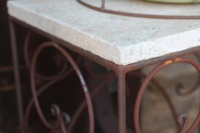 Vintage Tisch Eisen Edelrost 60x40x85 Garten Dekoration Shabby Landhaus & Cottage