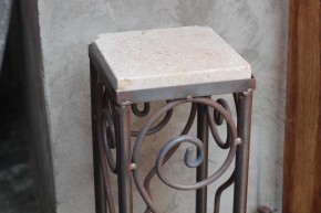 Vintage Tisch Eisen Edelrost 20x20x90 Garten Dekoration Shabby Landhaus & Cottage